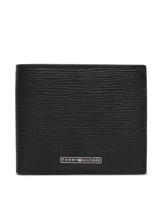 Tommy Hilfiger Geldbörse Tommy Hilfiger Th Business Saffiano Cc And Coin AM0AM14784 Schwarz