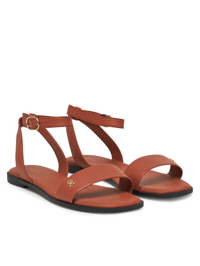 Tommy Hilfiger Sandalias Tommy Hilfiger Ankle Strap Leather Sandal FW0FW08422 Marrón