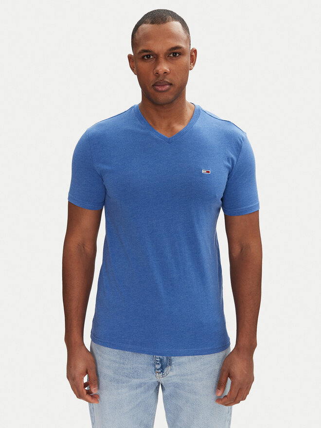 Tommy Jeans Tommy Jeans Majica Jaspe DM0DM20364 Modra Slim Fit