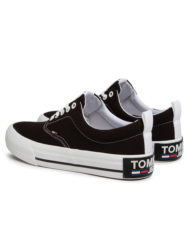 Sneakers aus Stoff Tommy Jeans Classic Low Tommy Jeans Sneaker EM0EM00405 Schwarz eschuhe
