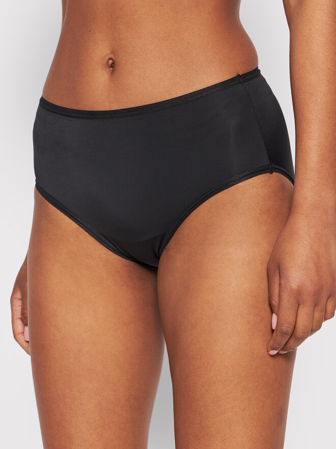 Selmark Selmark Klassischer Damenslip mit hoher Taille Basicos 00203 Schwarz