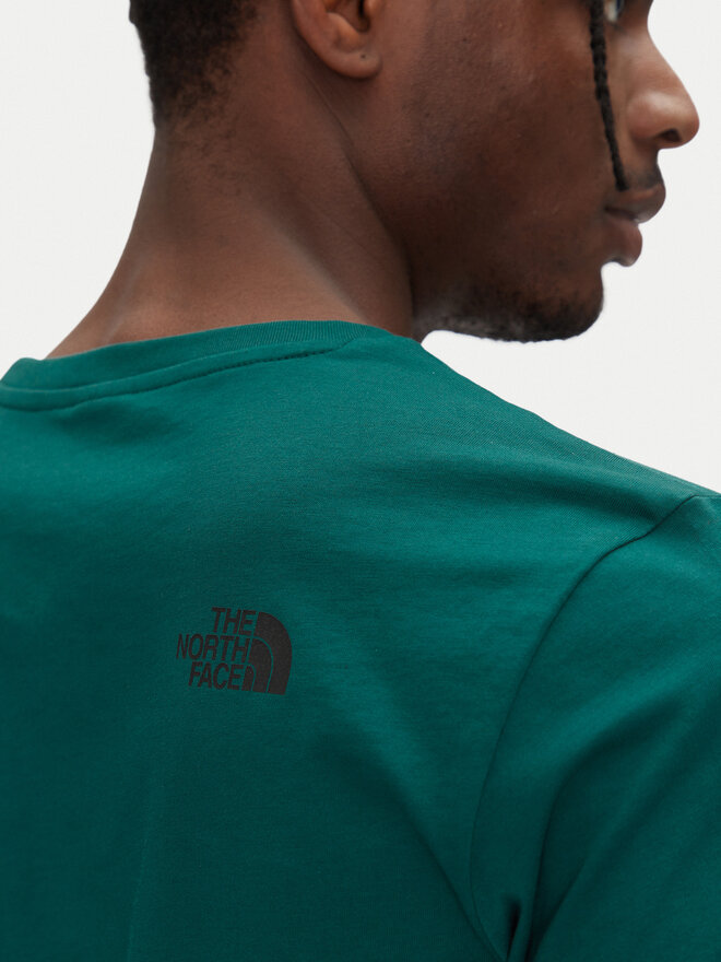 The North Face The North Face Marškinėliai SS Fine NF0A8A6M Žalia Regular Fit