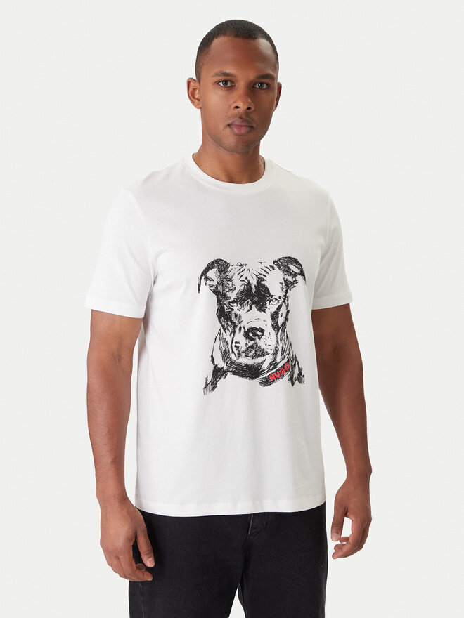 HUGO HUGO T-Shirt Dubrox 50553779 Weiß Regular Fit