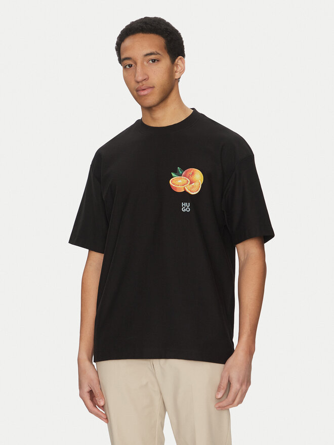 HUGO HUGO T-Shirt Dartiee 50537576 Μαύρο Oversize