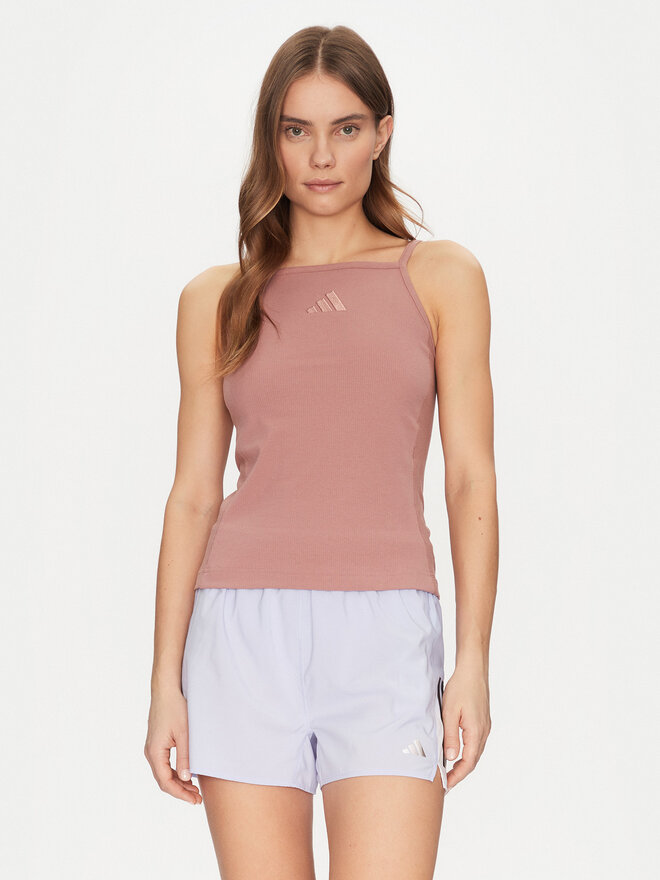 adidas adidas Felső ALL SZN Rib JJ1222 Rózsaszín Slim Fit