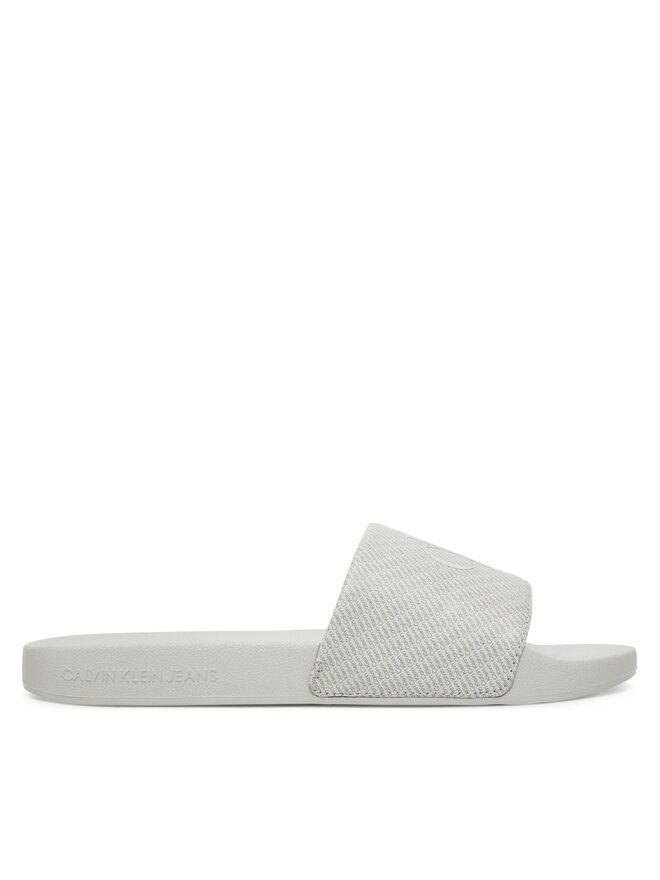 Calvin Klein Jeans Pantoletten Calvin Klein Jeans Slide Aop Print YM0YM01269 Grau