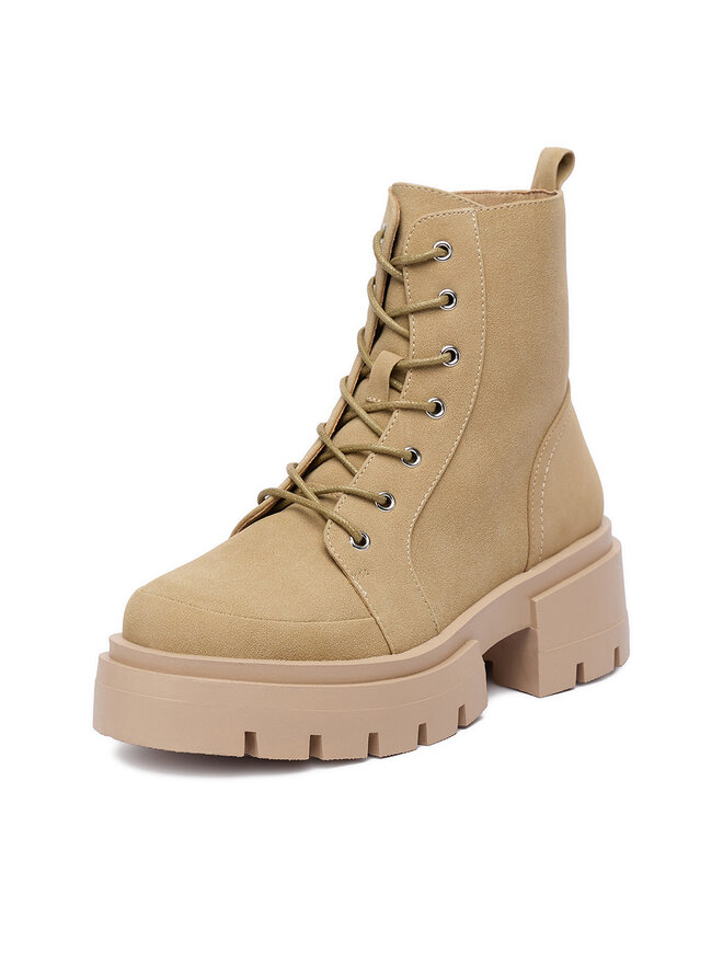 DeeZee Botines planos DeeZee W4LH101007 Beis