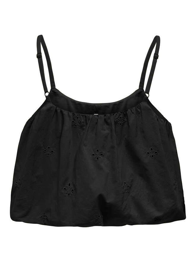ONLY ONLY Marškinėliai Lou 15342566 Juoda Cropped Fit