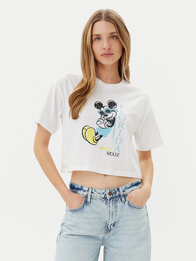 ONLY ONLY Marškinėliai Mickey Minnie 15348126 Balta Regular Fit