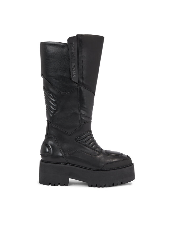 Tommy Jeans Kozaki Tommy Jeans Tjw Long Shaft Biker EN0EN02376 Czarny