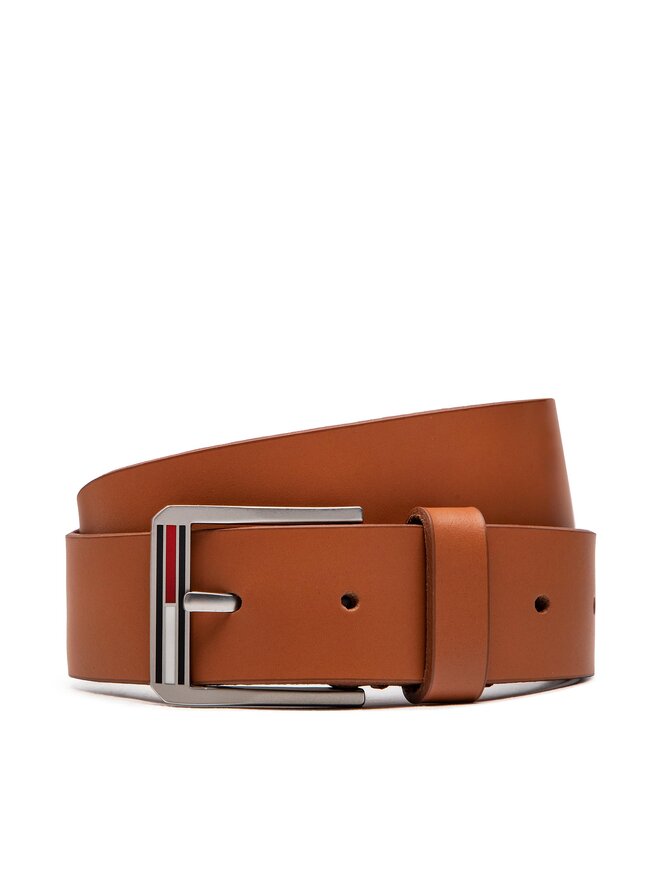 Tommy Jeans Pánsky opasok Tommy Jeans Tjm Finley Belt 3.5 AM0AM10627 Hnedá