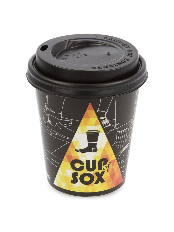 Cup of Sox Ponožky Vysoké Unisex Cup of Sox Szare Skarpety W Biało Czarne Romby A Sivá