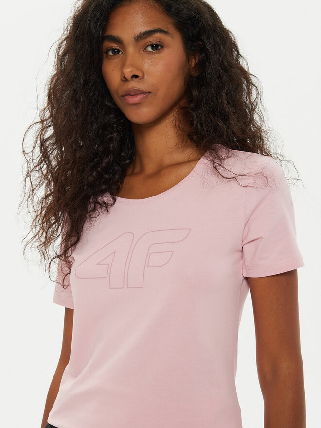 4F 4F Camiseta 4FWMM00TTSHF1846 Rosa Slim Fit