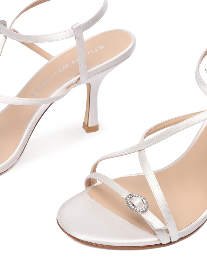 Stuart Weitzman Sandalen Stuart Weitzman Kensington Strappy Sandal 85 SN109 Creme