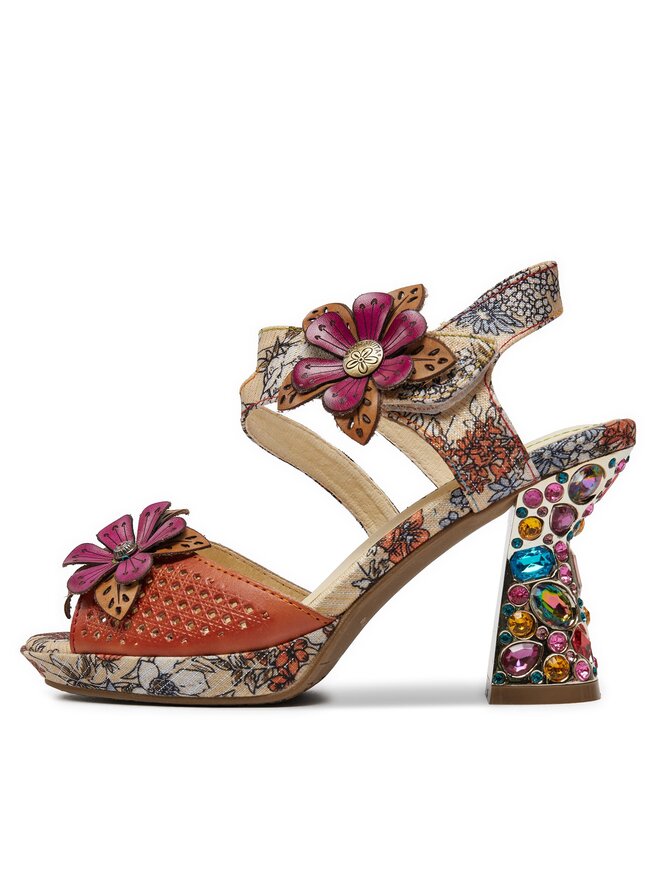 Laura Vita Dames Hecio 19 Wedge Sandaal, beige, 38 EU