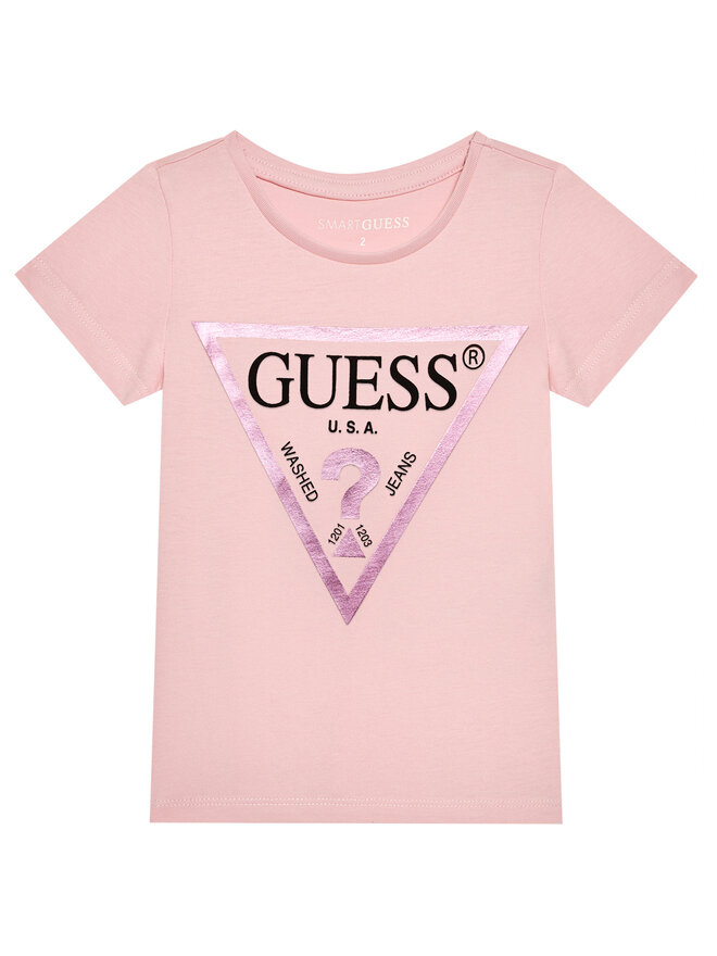Guess Guess Marškinėliai K73I56 K8HM0 Rožinė Regular Fit