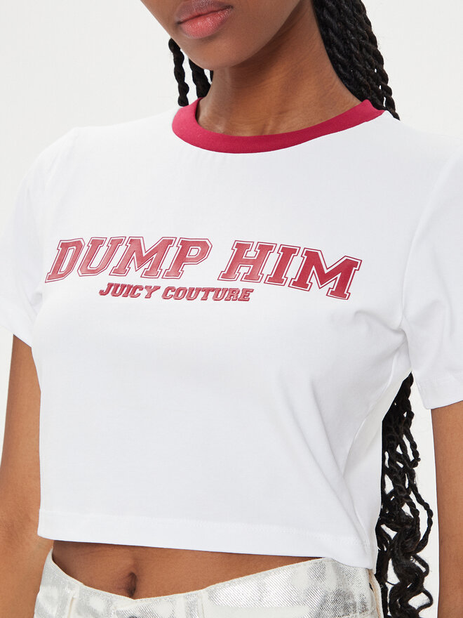 Juicy Couture Juicy Couture Футболка Dump Him JCWCT23314 Білий Slim Fit