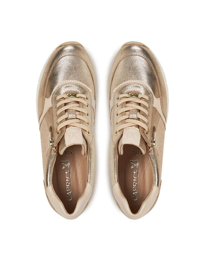 Caprice Sneakersy Caprice 9-23725-44 Złoty