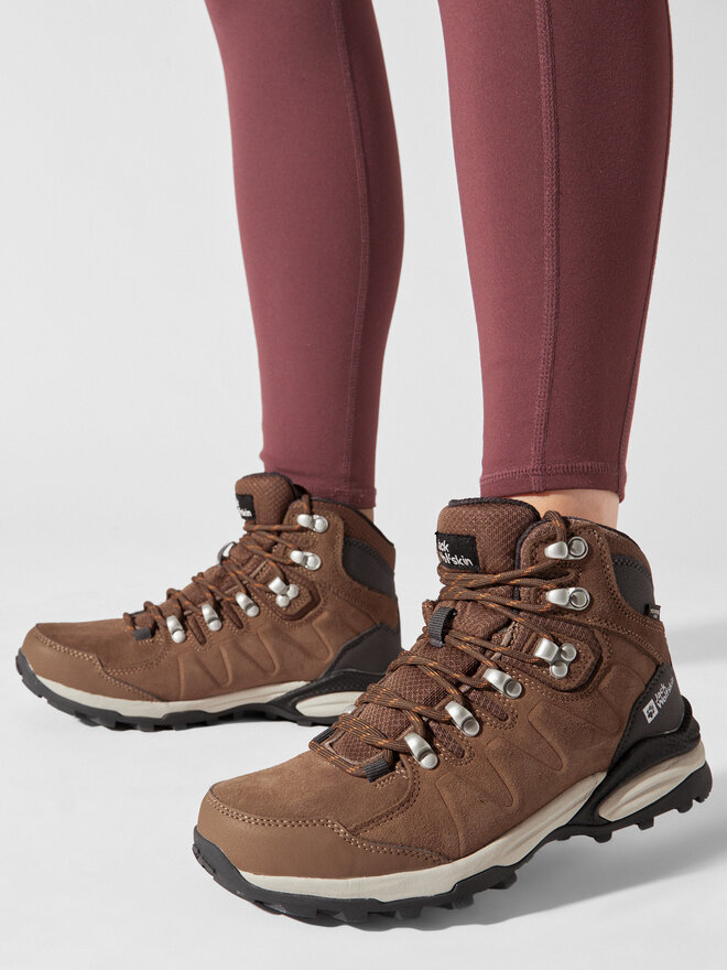 Jack Wolfskin Трекінгові черевики Jack Wolfskin Refugio Texapore Mid W 4050871 Коричневий