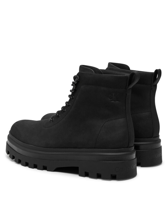 Calvin Klein Jeans Schnürstiefeletten Calvin Klein Jeans Lugged Laceup Boot Oxf Hiking Nb YM0YM01076 Schwarz