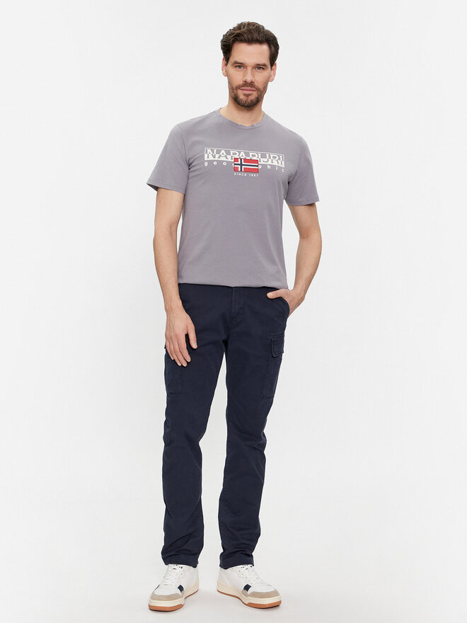 Napapijri Napapijri T-Shirt S-Aylmer NP0A4HTO Grau Regular Fit