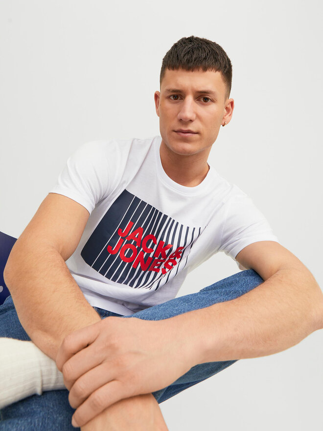 Jack&Jones Jack&Jones T-Shirt Corp 12233999 Weiß Standard Fit