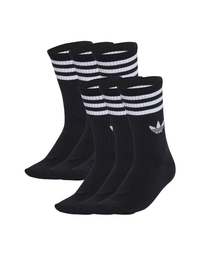 adidas Омплект 6 чифта дълги чорапи унисекс adidas 3-Stripes JV7411 Черен
