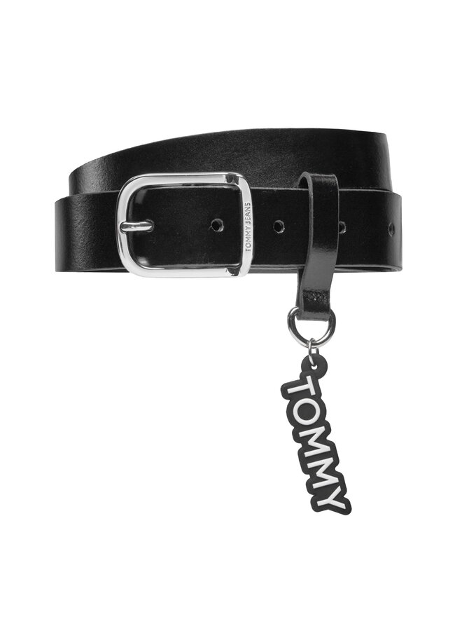 Tommy Jeans Cinturón para mujer Tommy Jeans Tjw City Girl Belt AW0AW16103 Negro