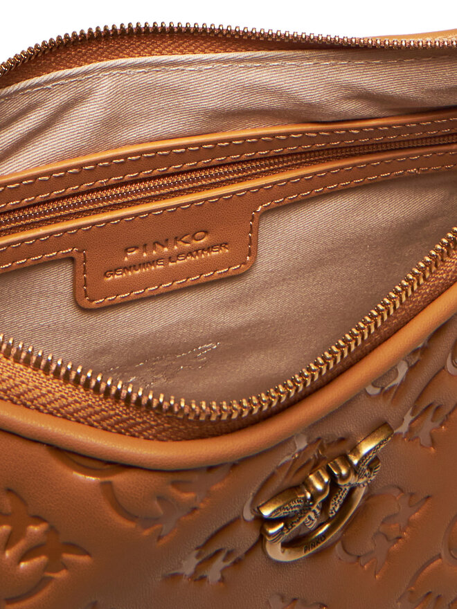 PINKO Handtasche PINKO Half Moon Mini Fl PE 25 PLTT 102790 A1YB Braun