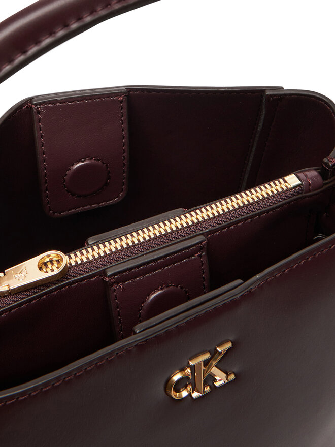 Calvin Klein Ročna torba Calvin Klein Ck Bucket With Strap LV04F3174G Bordo rdeča