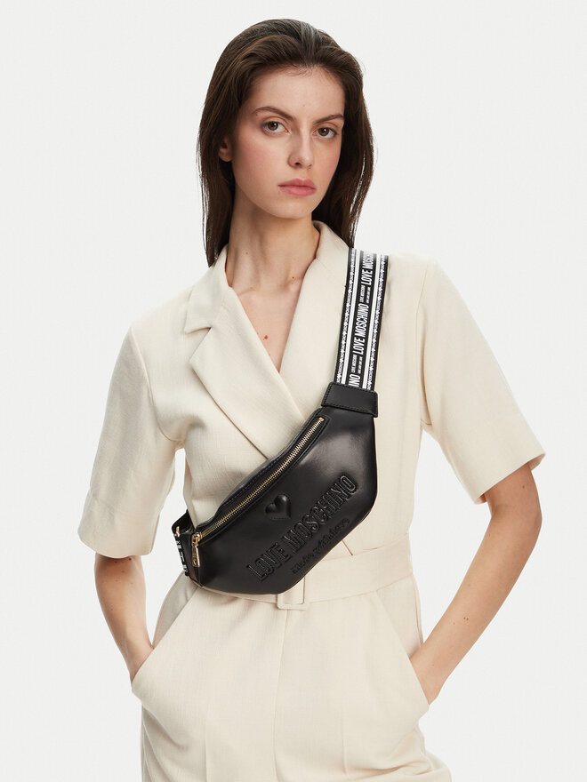 LOVE MOSCHINO torba za okoli pasu LOVE MOSCHINO JC4223PP0MKF0000 Črna