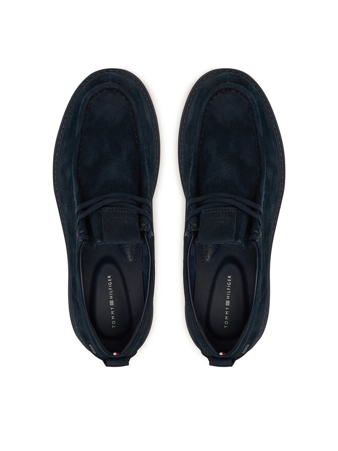 Tommy Hilfiger Halbschuhe Tommy Hilfiger Comfort Nubuck Moc Toe Shoe FM0FM05975 Dunkelblau