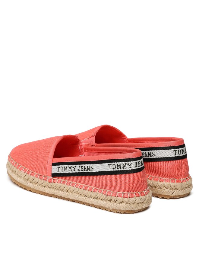 Tommy Jeans Еспадрили Tommy Jeans Tjw Flatform Webbing Espadrille EN0EN02362 Коралов