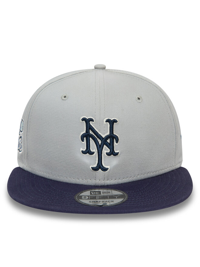 New Era Шапка с козирка New Era Mlb Patch 950 Mets 60503479 Сив