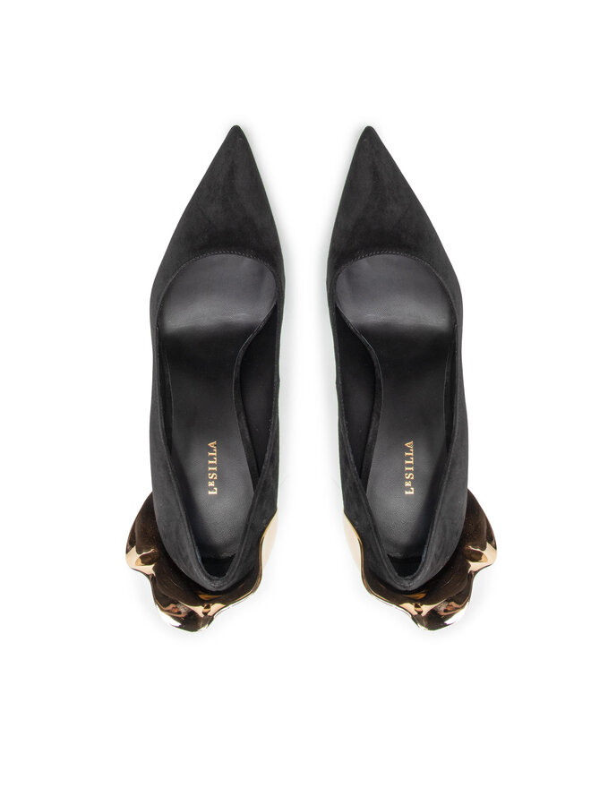 Le Silla High Heels Le Silla Deco Petalo 3110M100G3PPVEL212 Schwarz