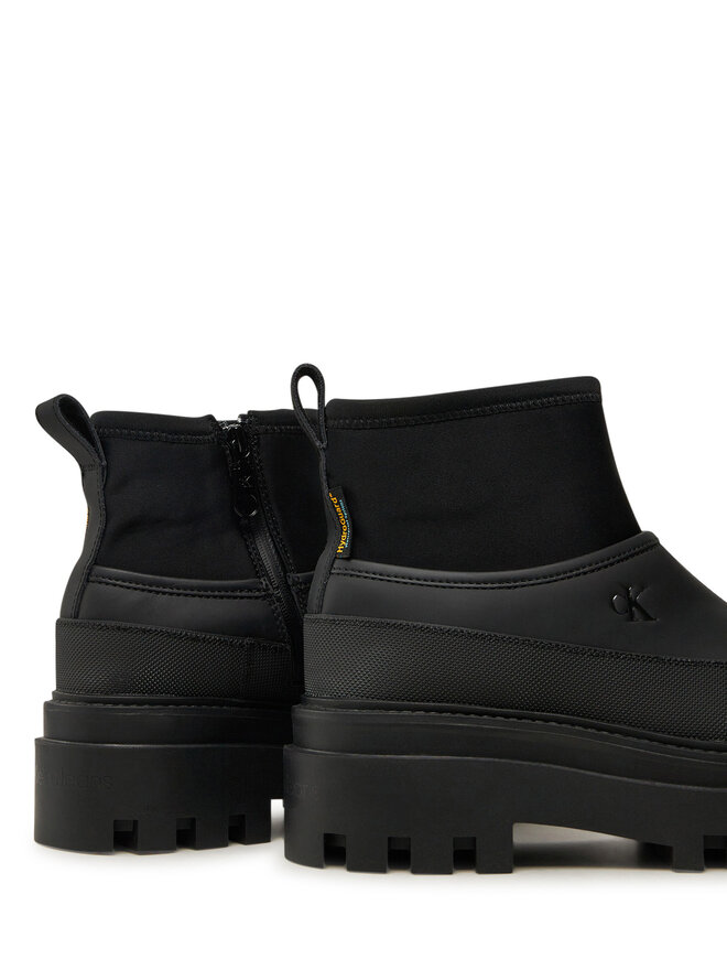 Calvin Klein Jeans Гумени ботуши Calvin Klein Jeans Flatform Rainboot Low Mg R YW0YW01560 Черен