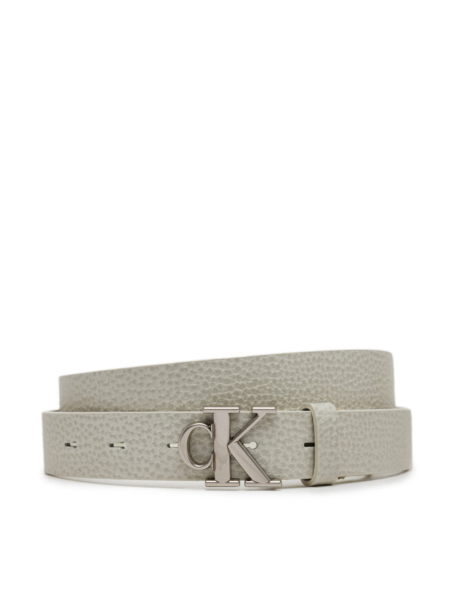 Calvin Klein Jeans Dámsky opasok Calvin Klein Jeans Monogram Placque Buckle 25Mm LV04K7003G Biela