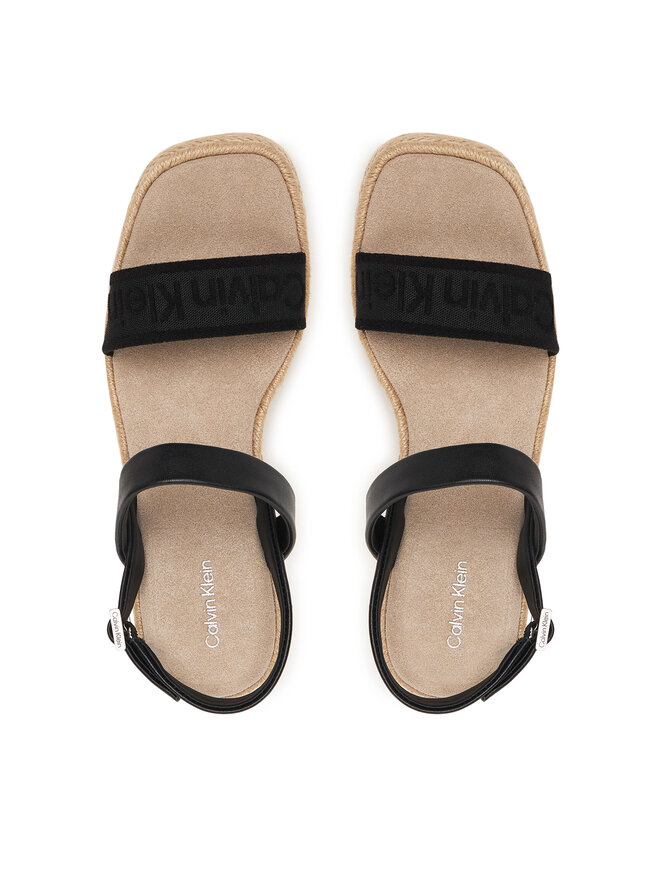 Calvin Klein Espadrilles Calvin Klein Wedge Espad 70 Webbing Lth HW0HW02901 Schwarz