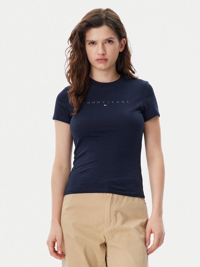 Tommy Jeans Tommy Jeans Футболка Tonal Linear DW0DW20315 Cиній Slim Fit