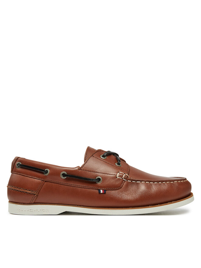 Tommy Hilfiger Pusbačiai Tommy Hilfiger Th Boat Shoe Core Lth FM0FM05569 Ruda