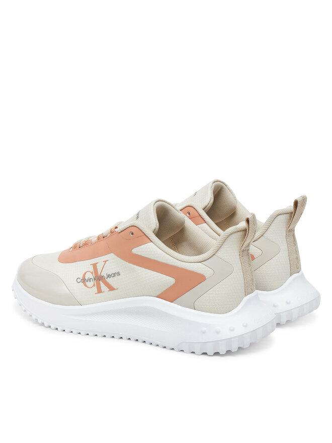 Calvin Klein Jeans Sneakers Calvin Klein Jeans Eva Runner Low Lace Mix Ml Wn YW0YW01442 Écru