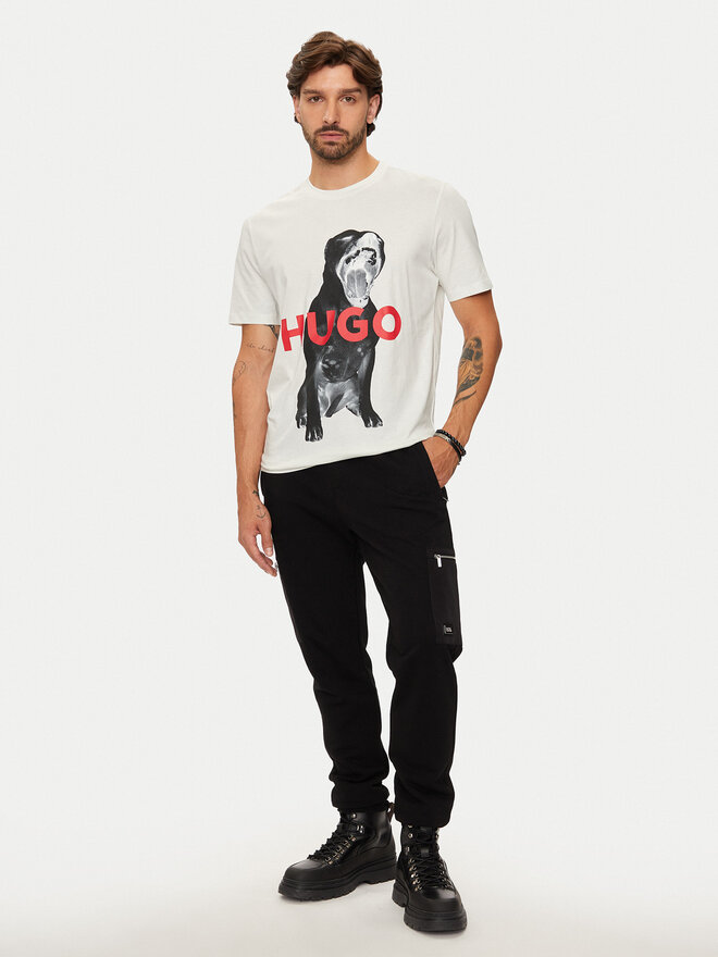 HUGO HUGO Camiseta Dayaking 50523979 Écru Regular Fit