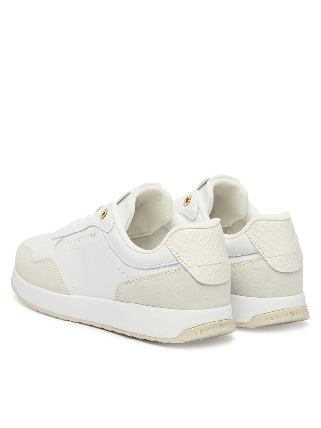 Tommy Hilfiger Sneakers Tommy Hilfiger Monogram Mix Material Runner FW0FW09267 Bianco