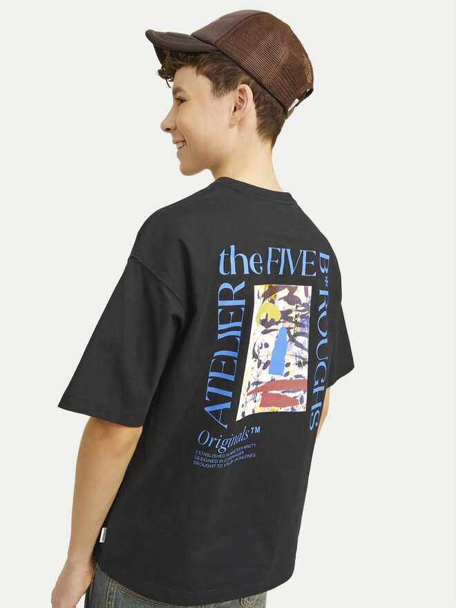 Jack&Jones Junior Jack&Jones Junior Camiseta Brooklyn Graphic 12263183 Negro Relaxed Fit
