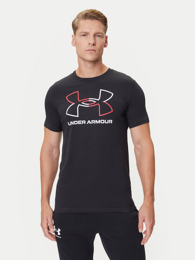 Under Armour Under Armour Marškinėliai Ua Gl Foundation Update Ss 1382915-001 Juoda Loose Fit