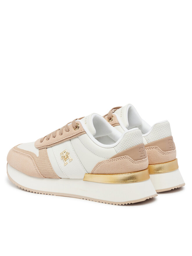 Tommy Hilfiger Sneakersy Tommy Hilfiger Th Fashion Runner FW0FW08475 Beżowy