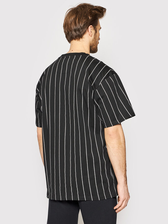 Karl Kani Karl Kani Marškinėliai Signature Pinstripe 6030153 Juoda Regular Fit