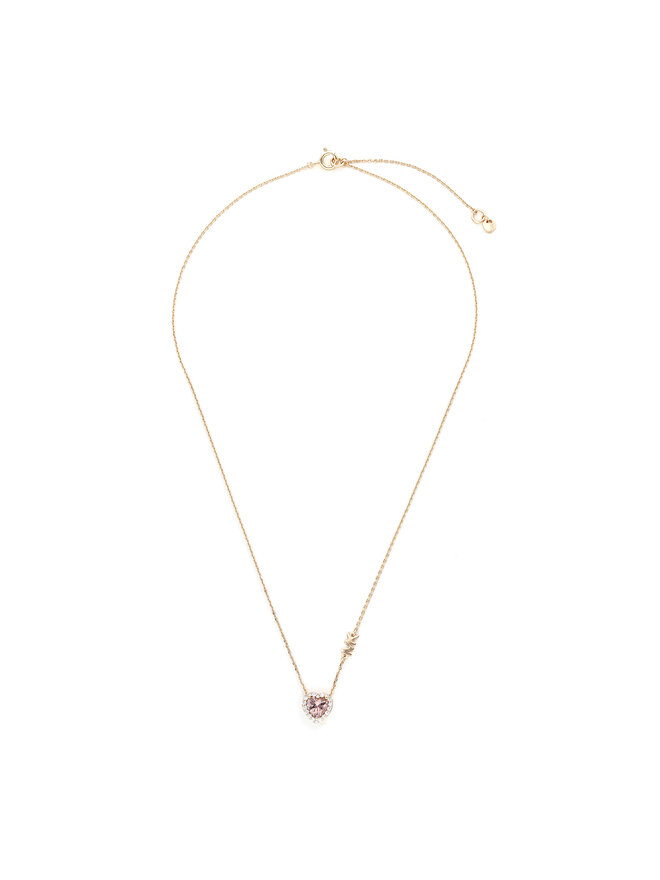 Michael Kors Náhrdelník Michael Kors Bril Heart Neck MKC1520A2791 Růžová