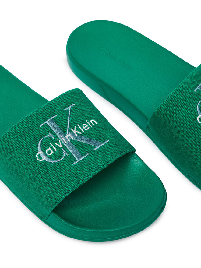 Calvin Klein Pantoletten Calvin Klein Ess Slide Cv YM0YM01393 Grün