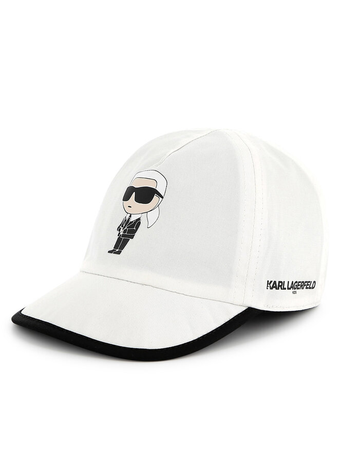 KARL LAGERFELD Czapka z daszkiem KARL LAGERFELD Z30574 Biały